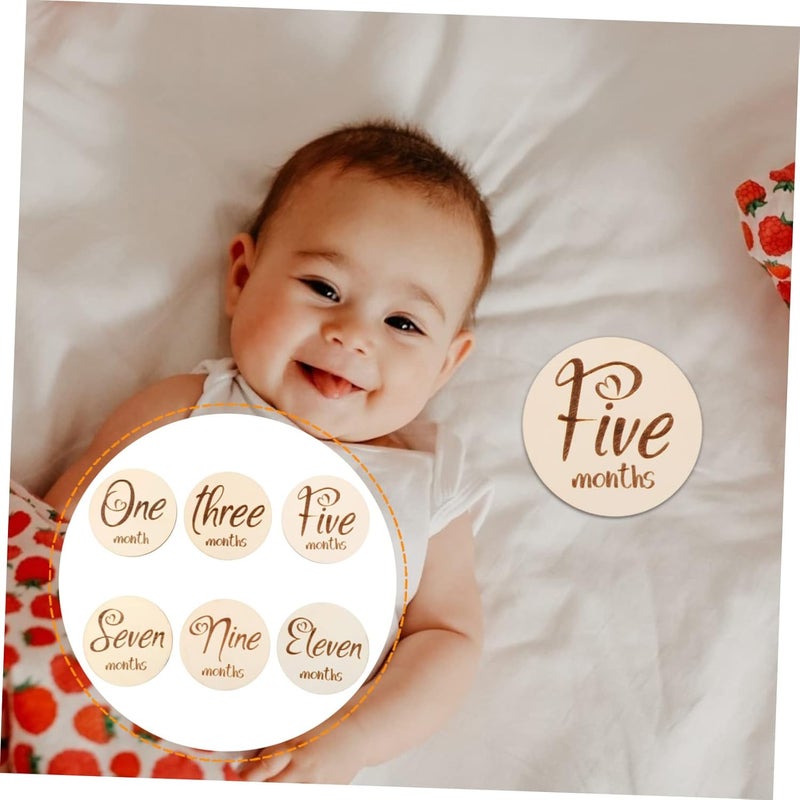 6Pcs Double Sided Milestone Cards For Baby Monthly Photos And Belly Photography - Image 2